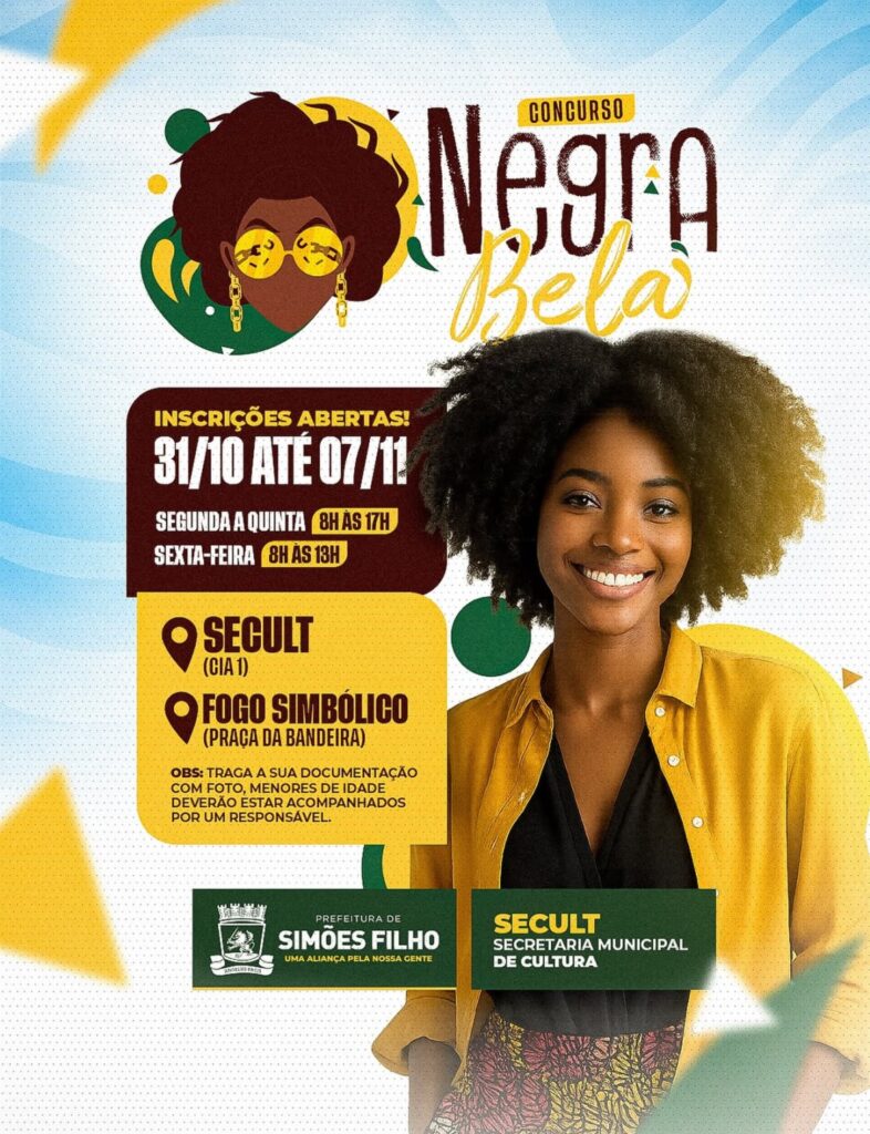 Simões Filho realiza 1ª edição do Concurso Negra Bela e abre inscrições