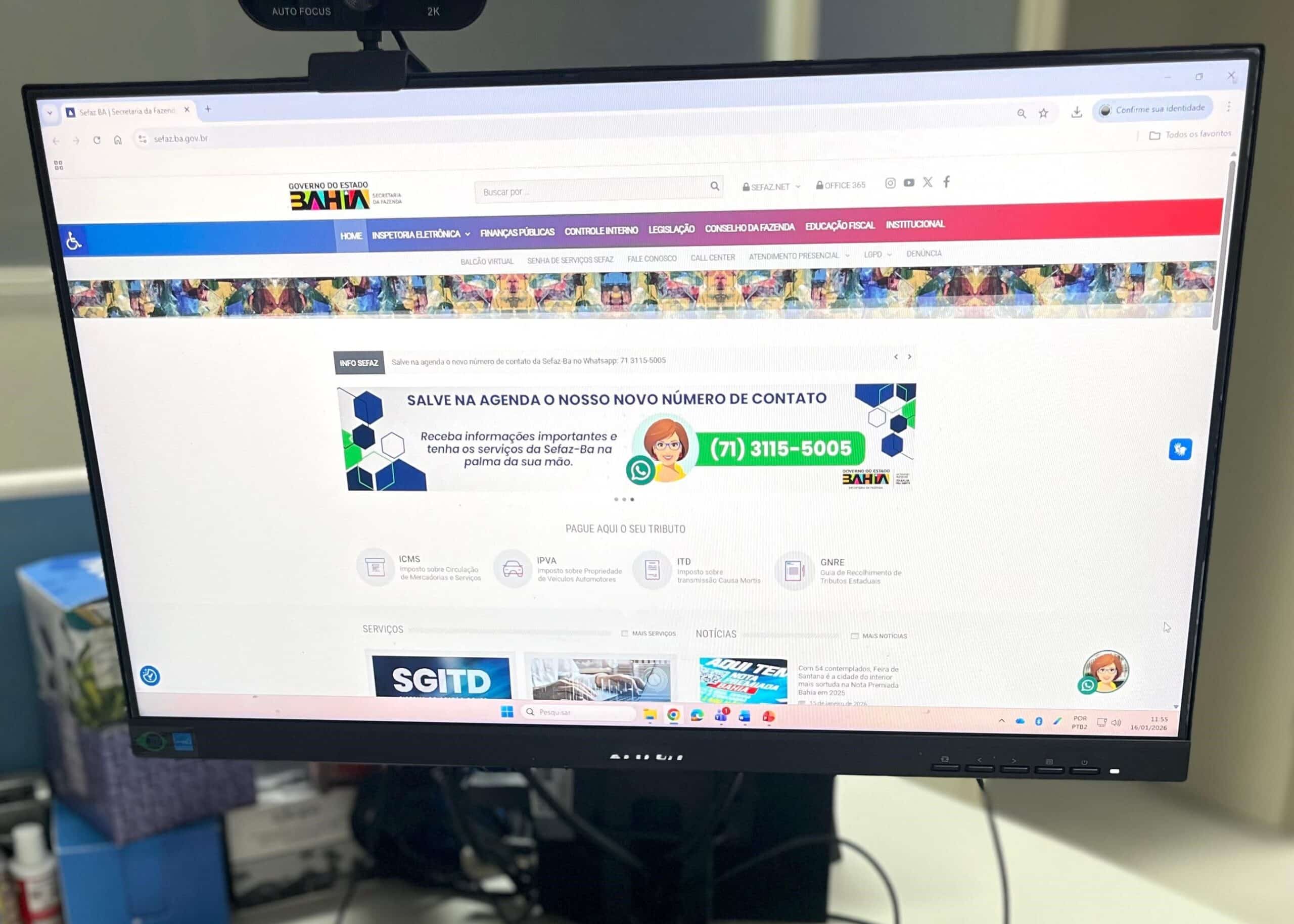 Site da Sefaz-Ba dobra número de acessos e alcança 6,9 milhões de visitas em 2025
